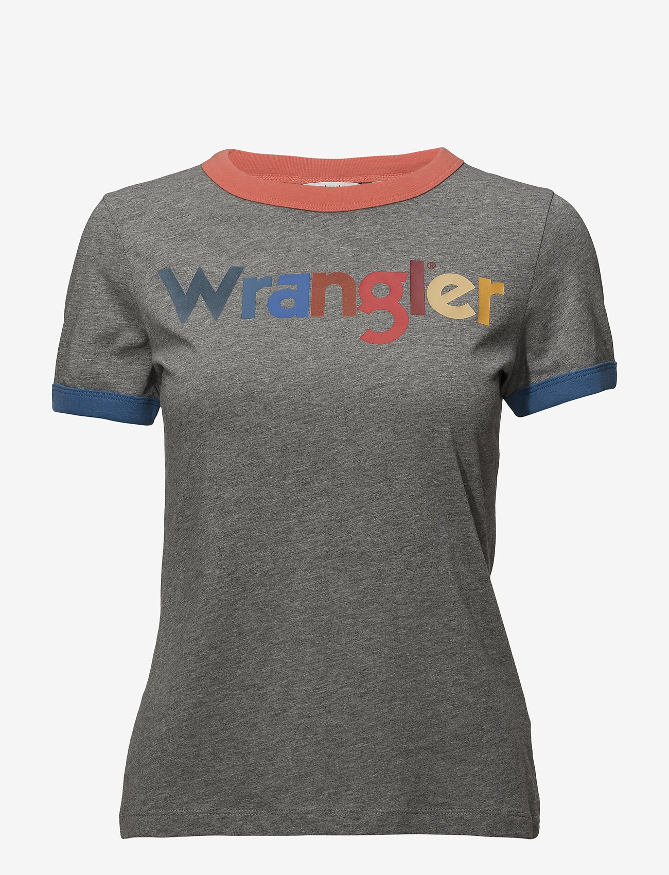 RINGER TEE - GREY MARL