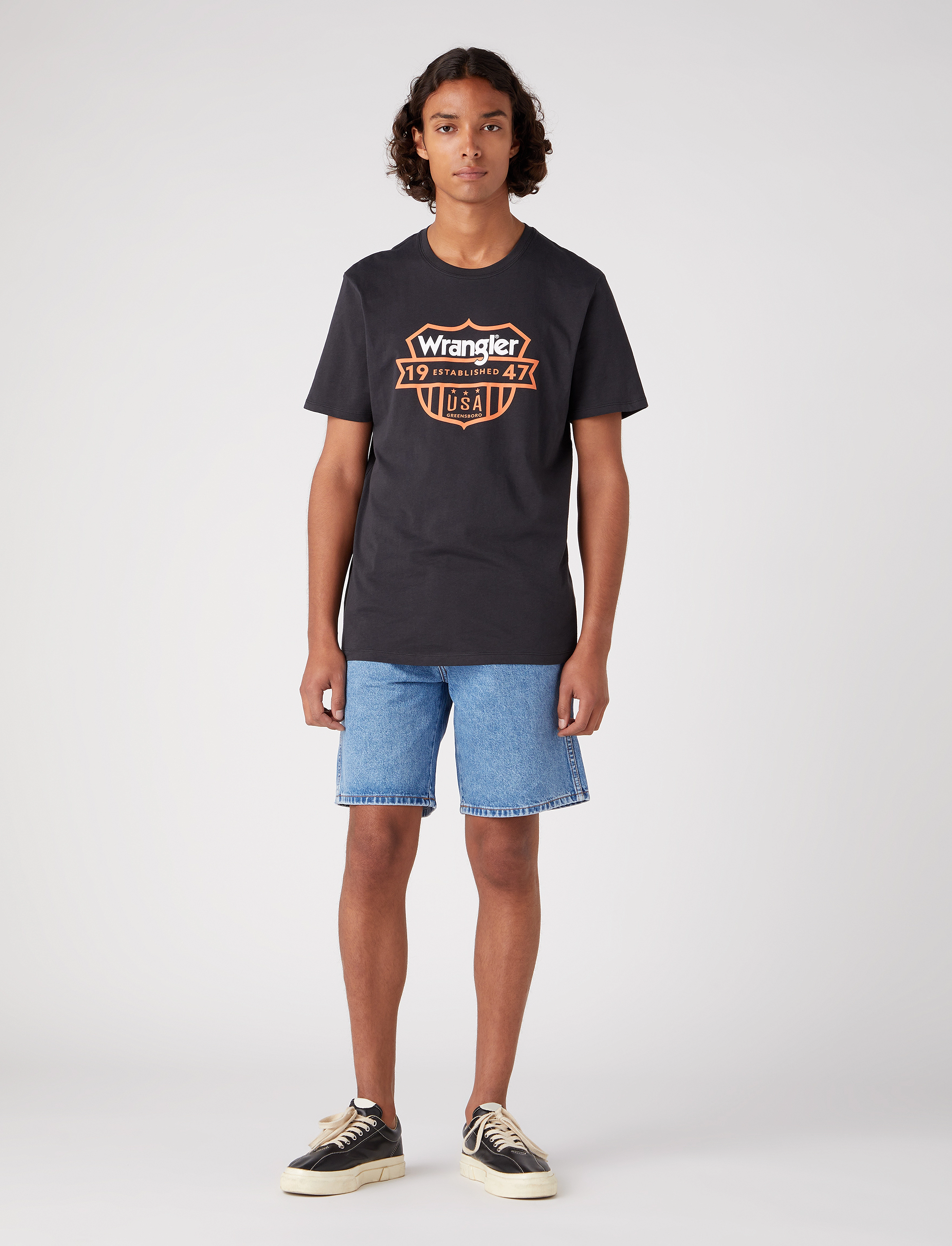 Wrangler - GRAPHIC TEE - faded black - 2