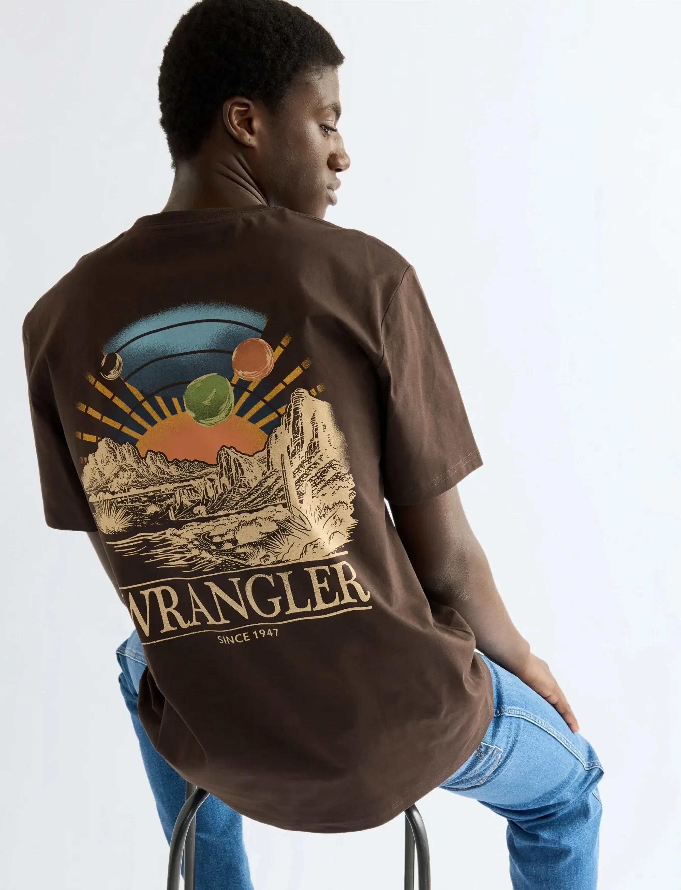 Wrangler - GRAPHIC TEE - sügisesed riided - chocolate torte - 3