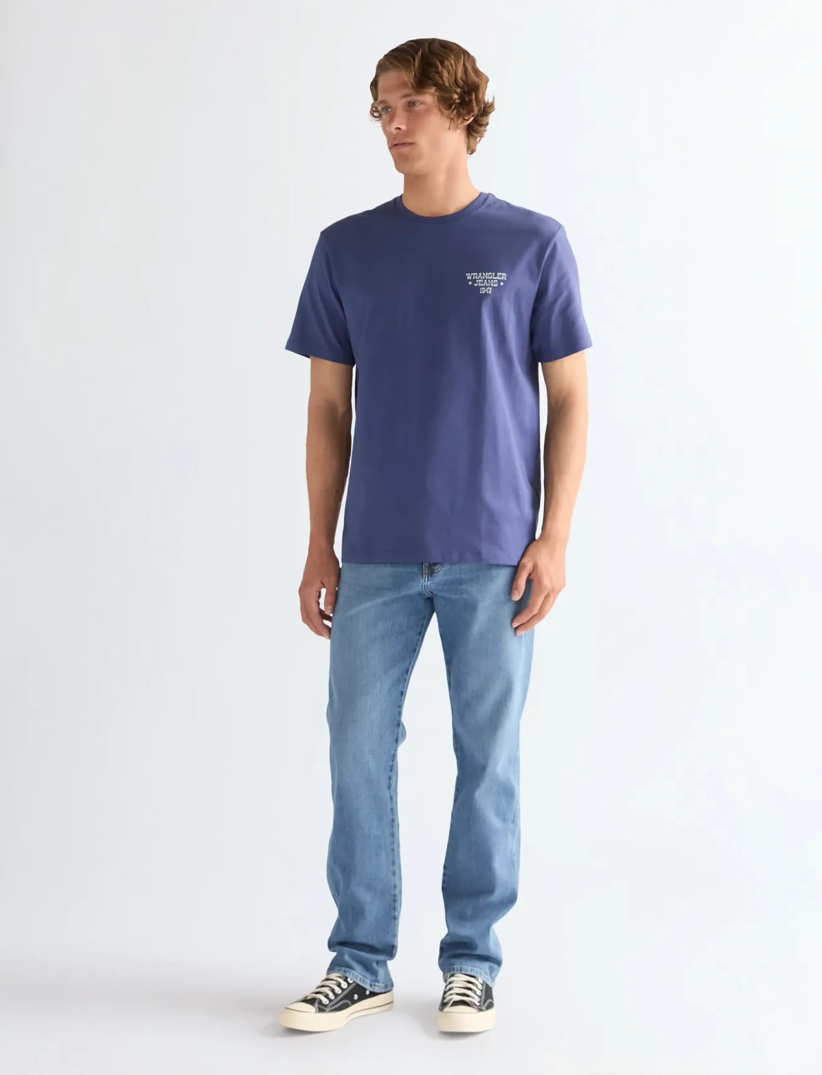 Wrangler - GRAPHIC TEE - die niedrigsten preise - navy - 4