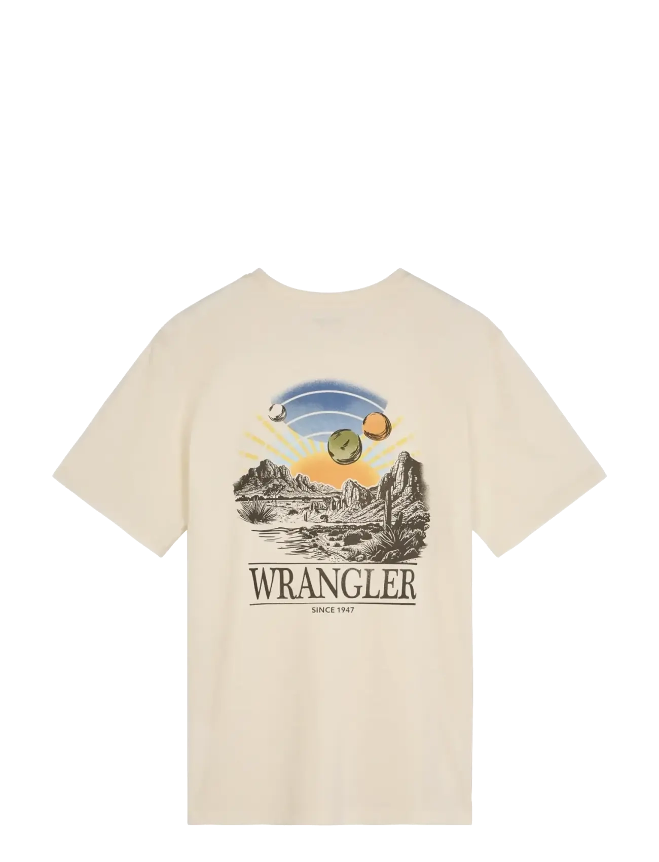 Wrangler - GRAPHIC TEE - sügisesed riided - worn white - 2