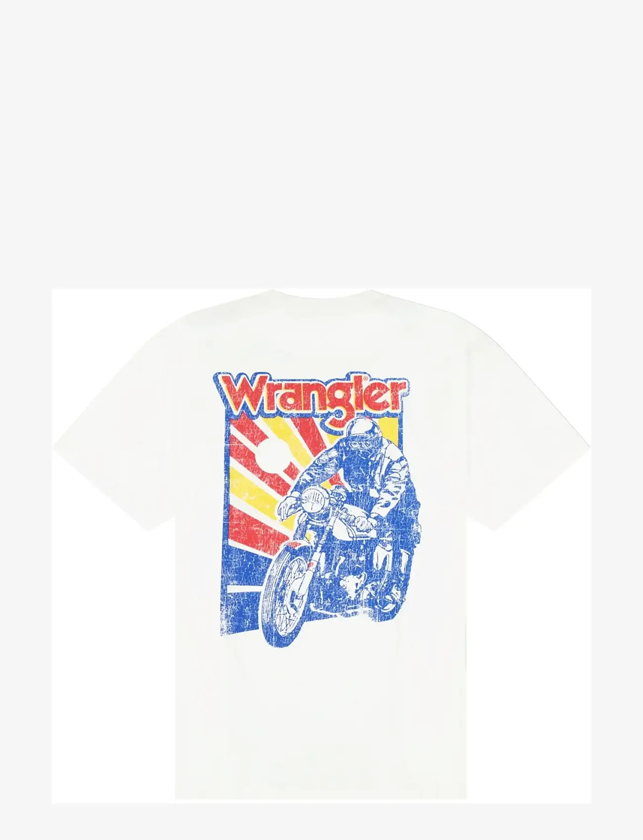 Wrangler - GRAPHIC TEE - efterårstøj - worn white - 2