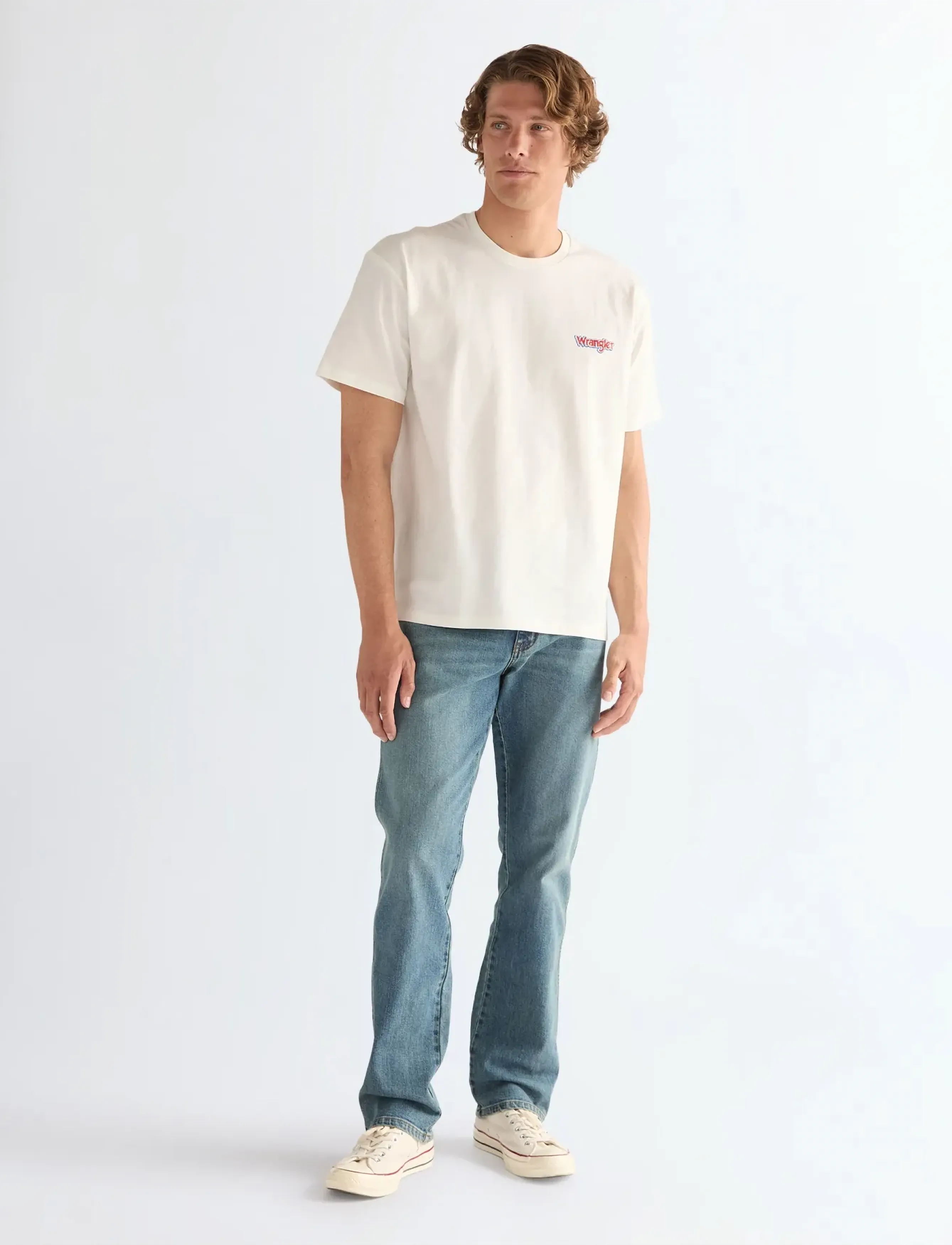 Wrangler - GRAPHIC TEE - die niedrigsten preise - worn white - 4