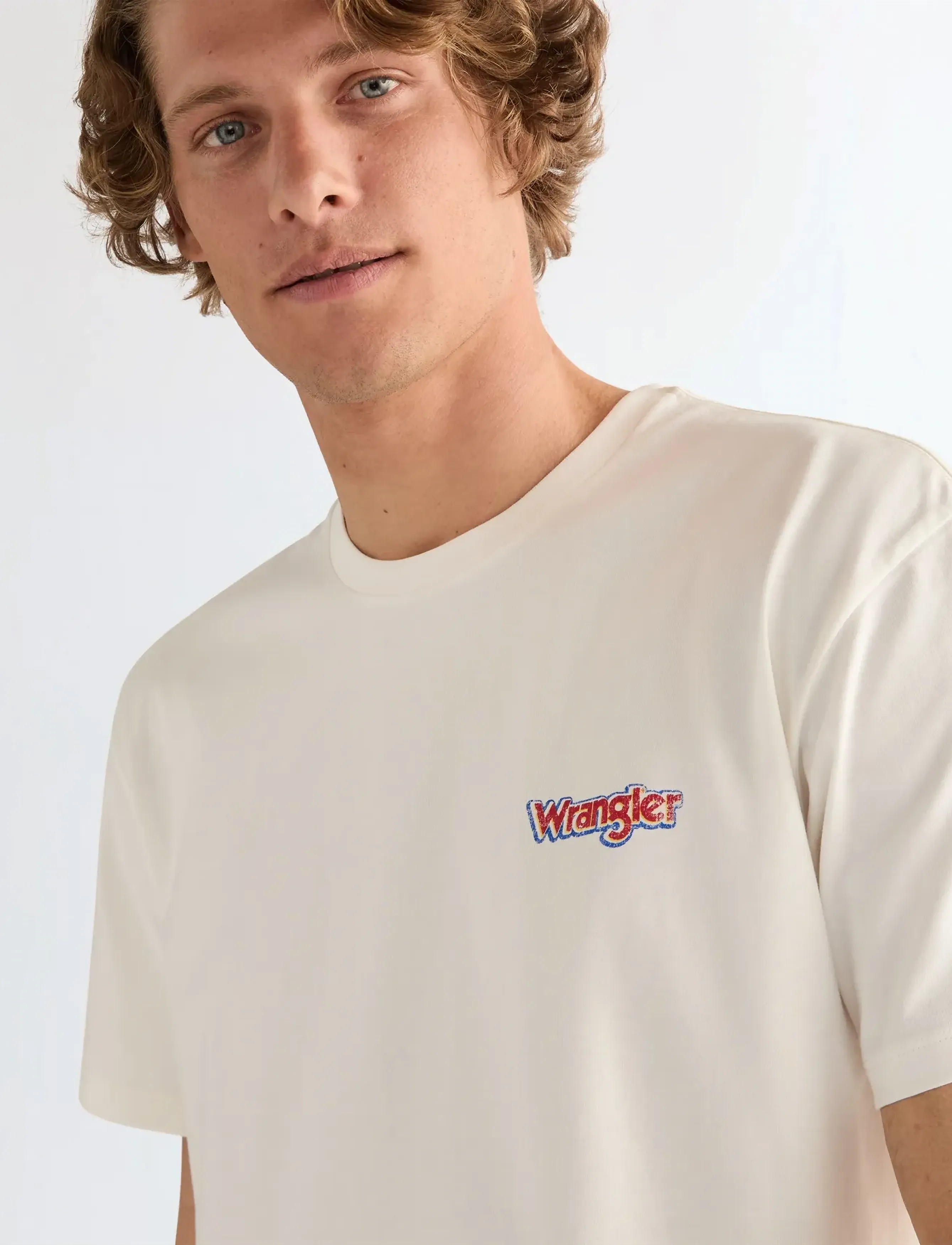 Wrangler - GRAPHIC TEE - die niedrigsten preise - worn white - 5