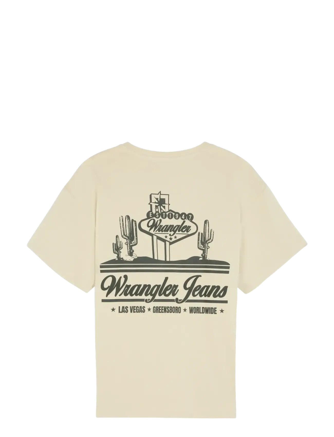 Wrangler - VINTAGE TEE - kortärmade t-shirts - almond milk - 2