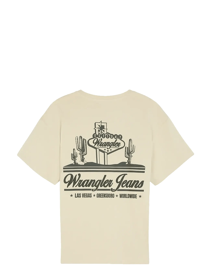Wrangler - VINTAGE TEE - kortärmade t-shirts - almond milk - 2