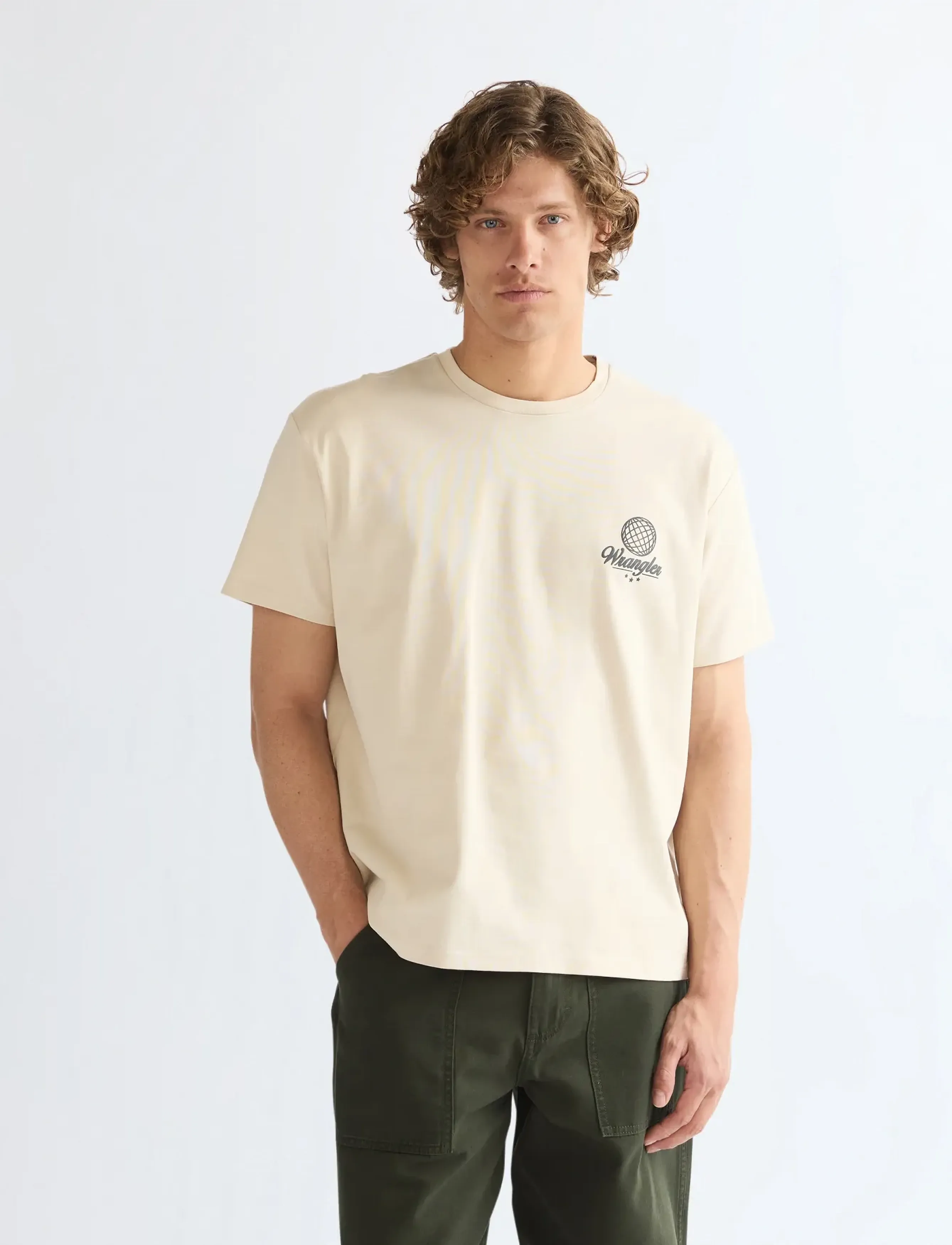 Wrangler - VINTAGE TEE - kortärmade t-shirts - almond milk - 3