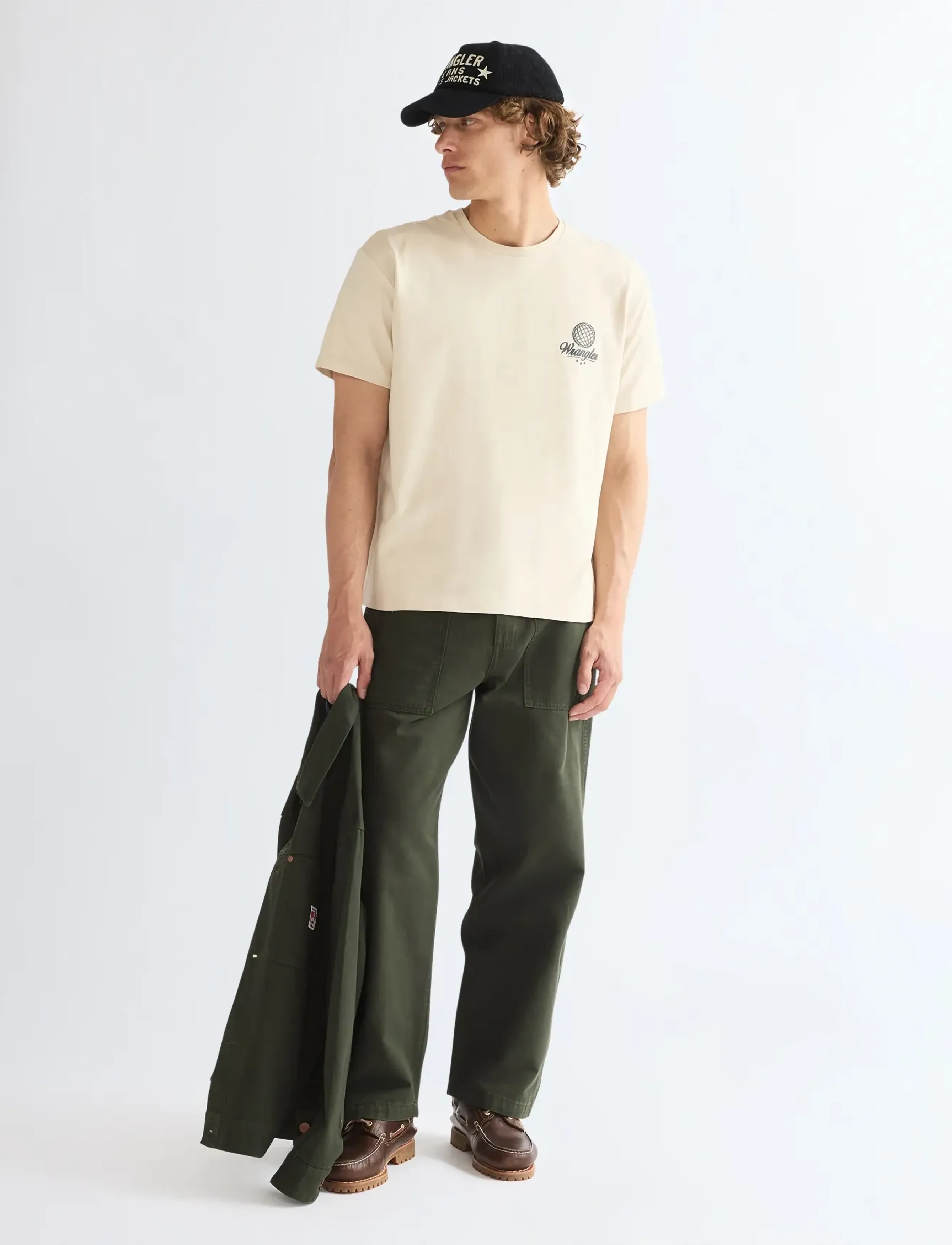 Wrangler - VINTAGE TEE - kortärmade t-shirts - almond milk - 4