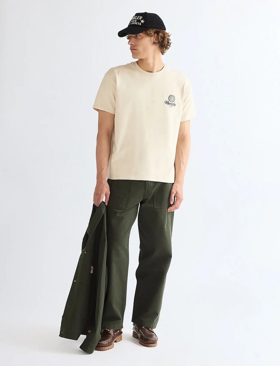 Wrangler - VINTAGE TEE - kortärmade t-shirts - almond milk - 4
