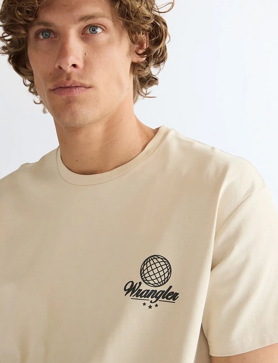 Wrangler - VINTAGE TEE - kortärmade t-shirts - almond milk - 5
