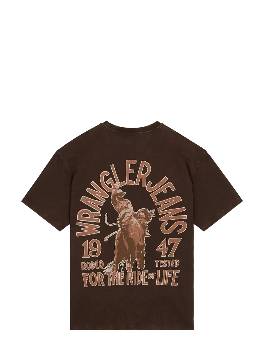 Wrangler - VINTAGE TEE - kurzärmelige t-shirts - chocolate torte - 2