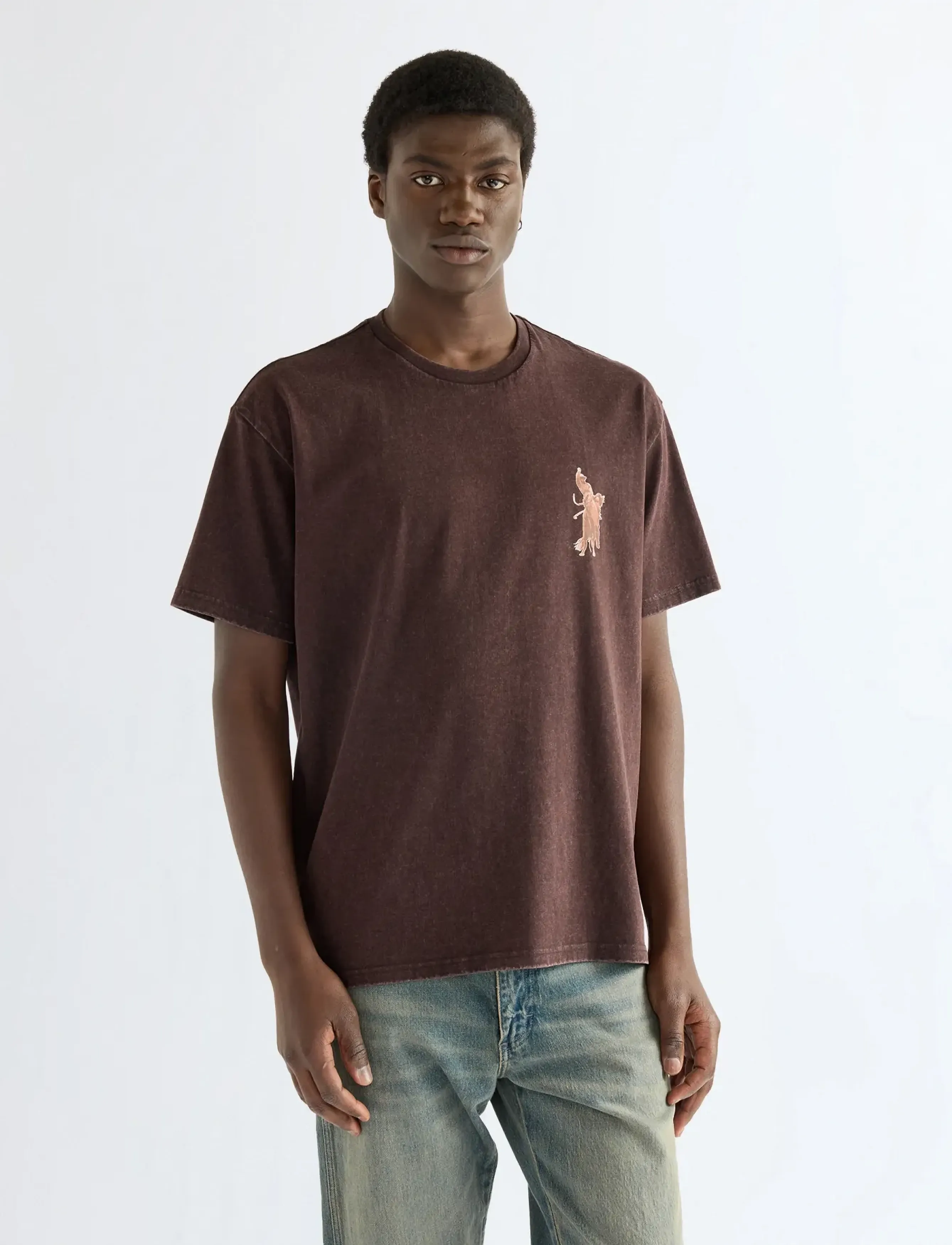Wrangler - VINTAGE TEE - kurzärmelige t-shirts - chocolate torte - 4