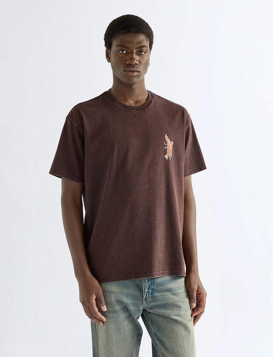 Wrangler - VINTAGE TEE - kurzärmelige t-shirts - chocolate torte - 4