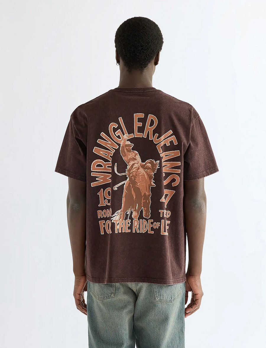 Wrangler - VINTAGE TEE - kurzärmelige t-shirts - chocolate torte - 5