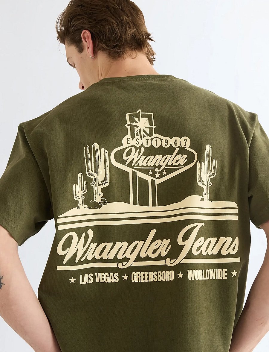 Wrangler - VINTAGE TEE - kortærmede t-shirts - olive night - 0
