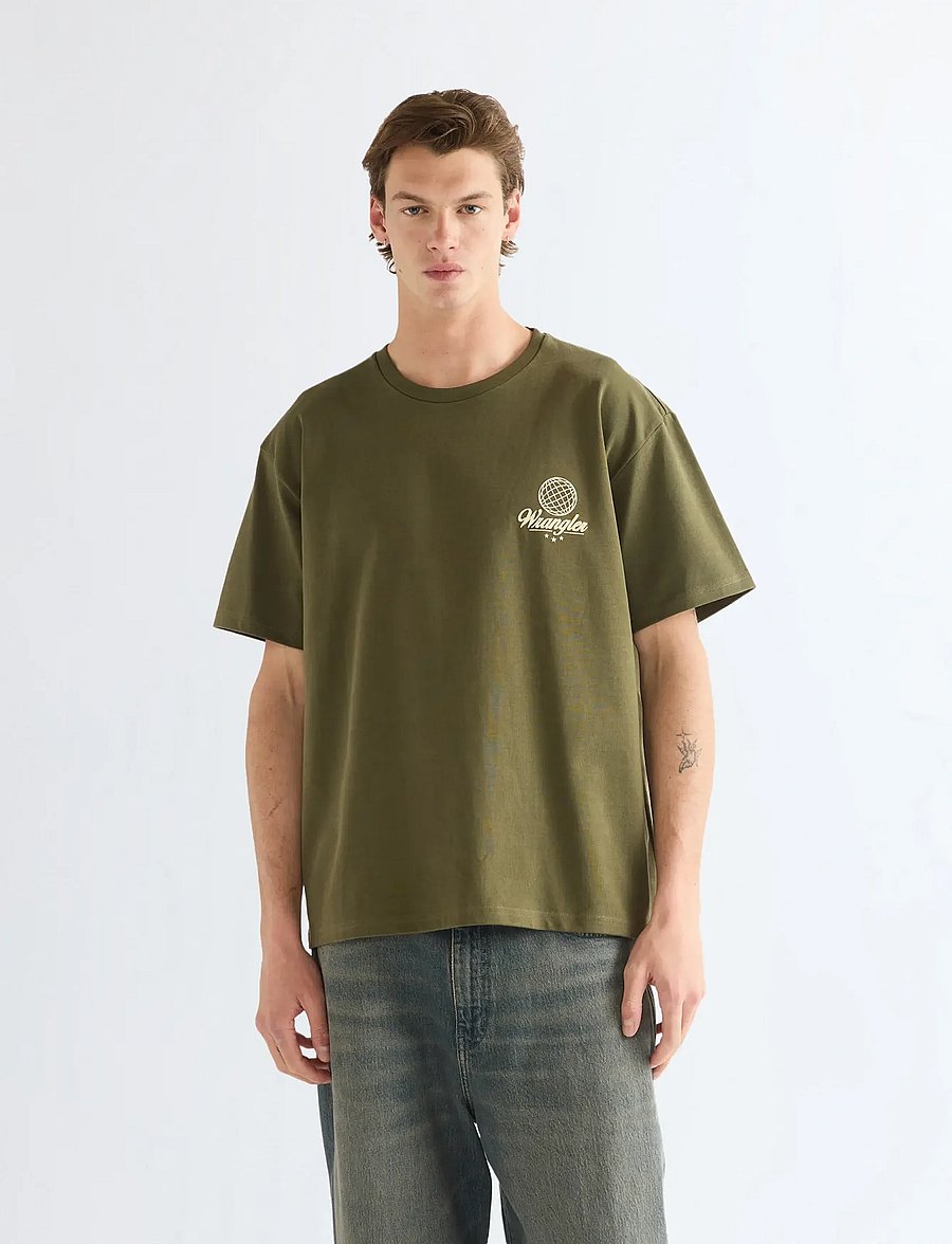 Wrangler - VINTAGE TEE - kortærmede t-shirts - olive night - 3