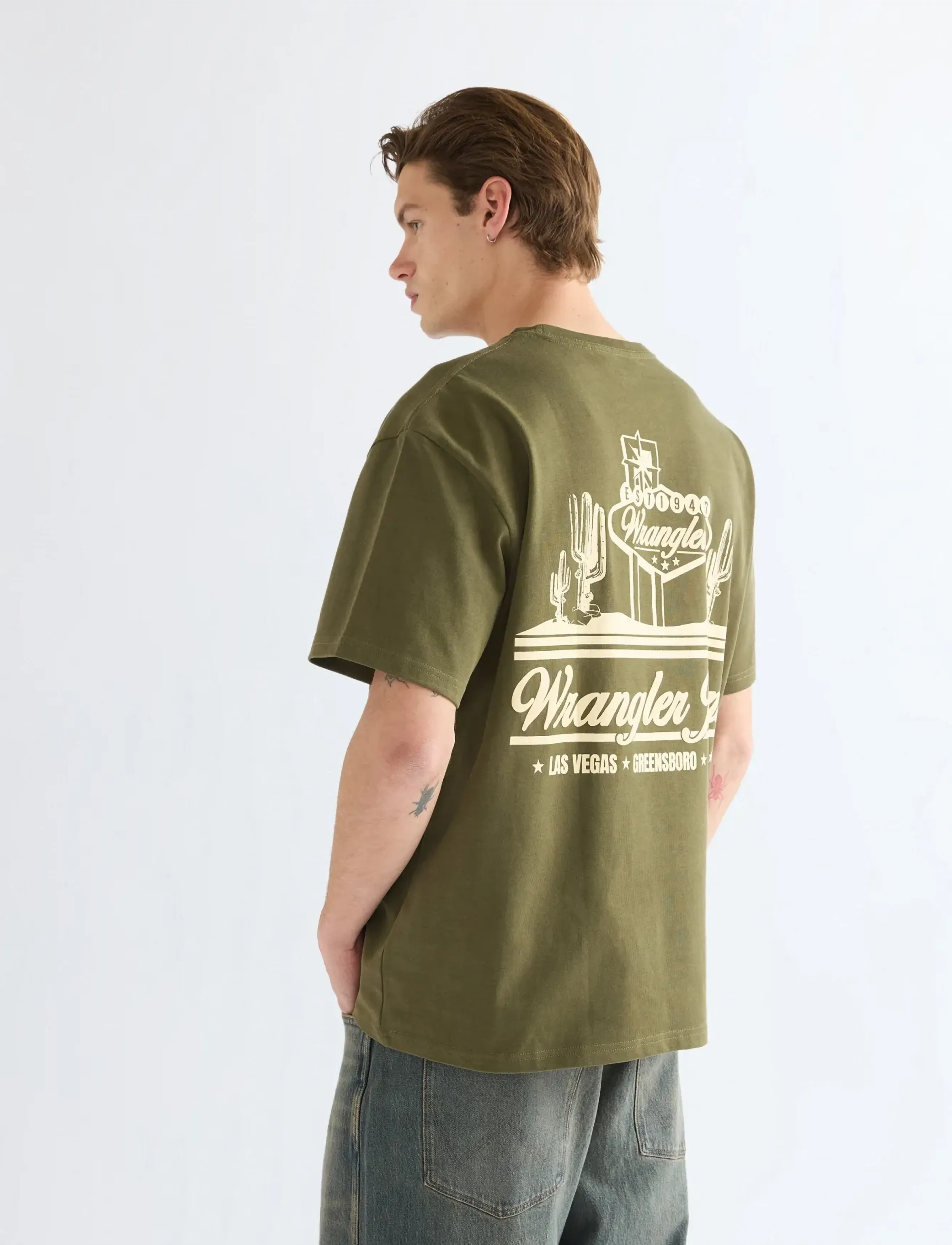 Wrangler - VINTAGE TEE - kortærmede t-shirts - olive night - 4