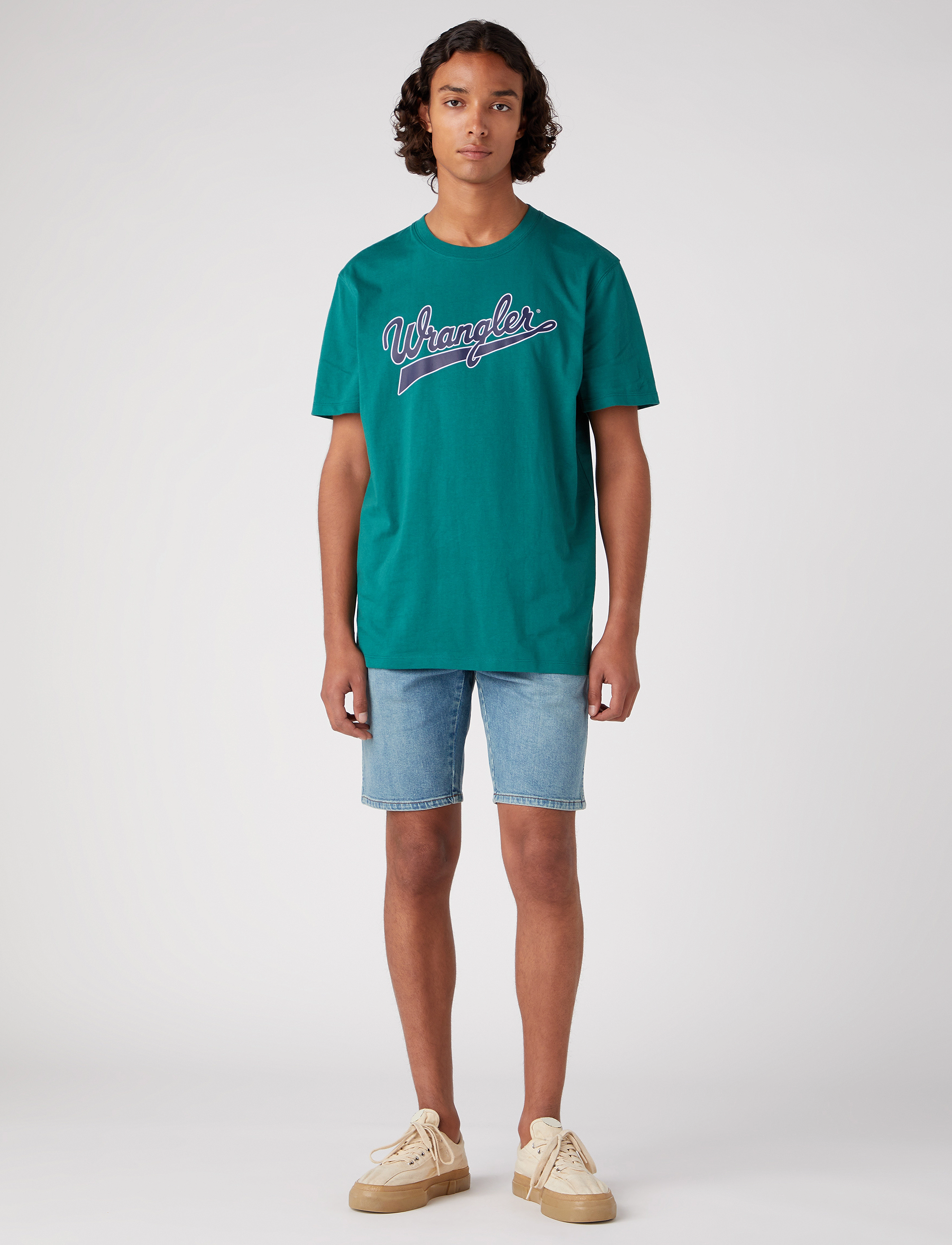 Wrangler - BRANDED TEE - bayberry green - 3