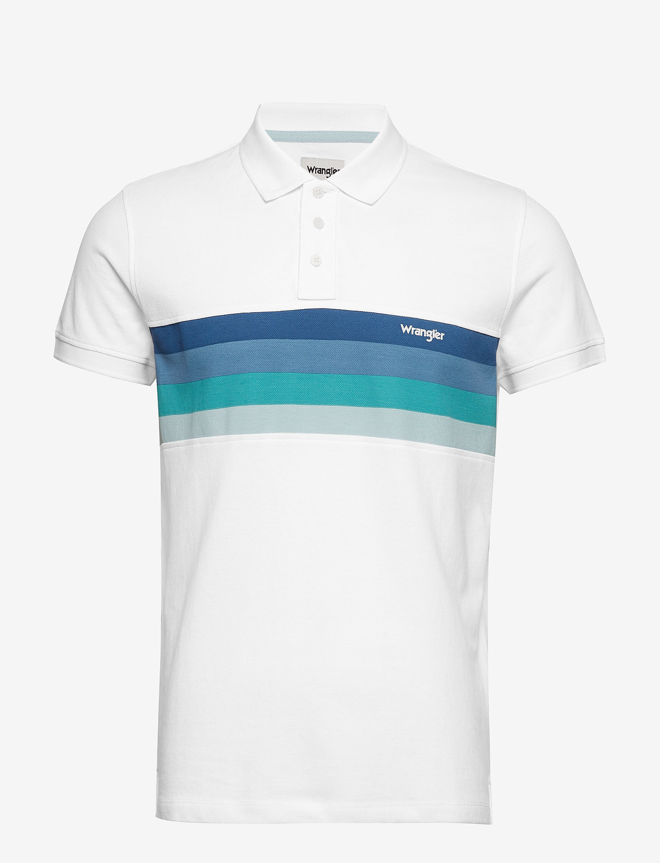 Wrangler - SS STRIPE POLO - white - 0