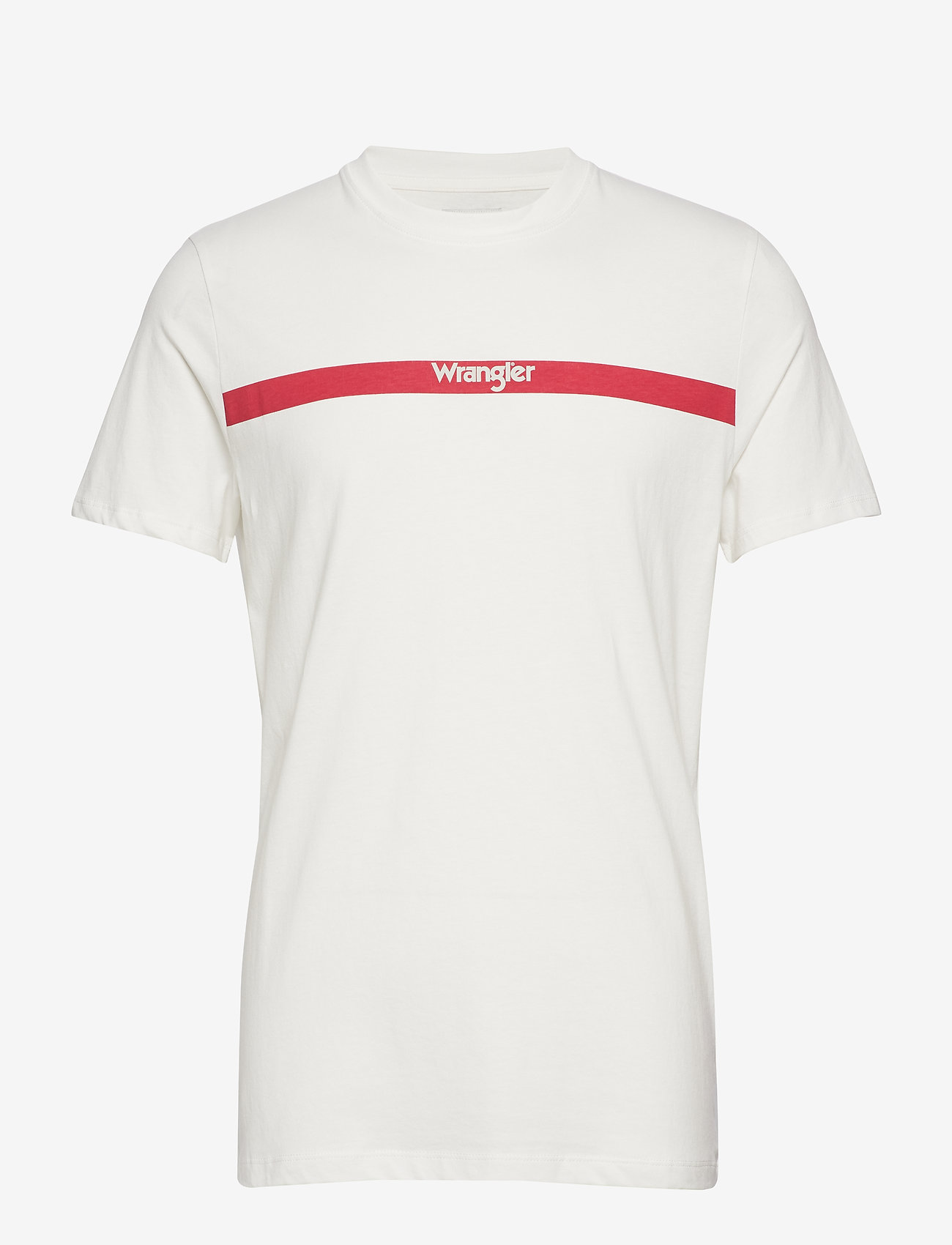 Wrangler - SS STRIPE LOGO TEE - offwhite - 0