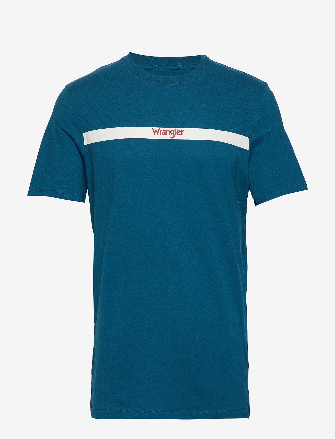 SS STRIPE LOGO TEE - INK BLUE