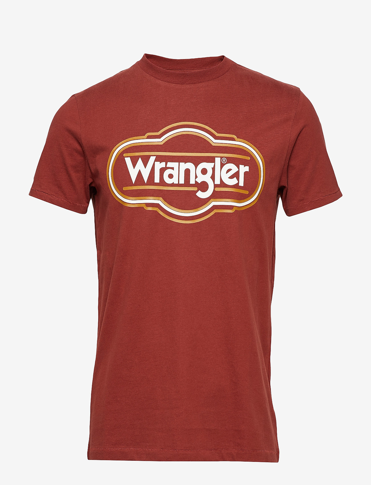 Wrangler - SS SEASONAL LOGO - madder brown - 0