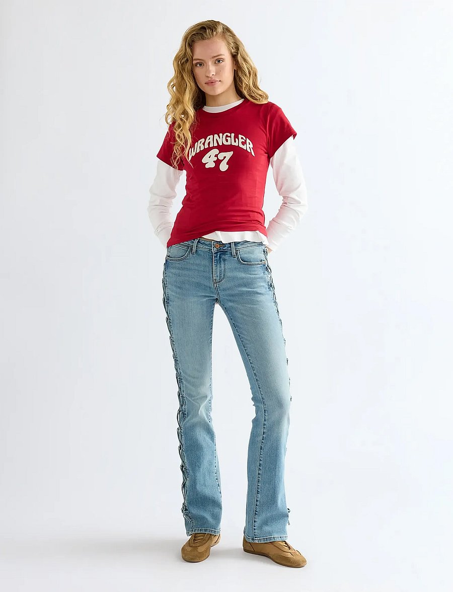 Wrangler - SHRUNKEN BAND TEE - t-shirts - chili pepper - 3
