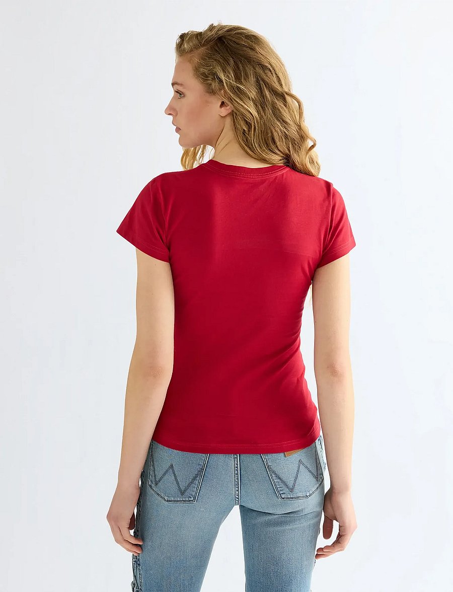 Wrangler - SHRUNKEN BAND TEE - t-shirts - chili pepper - 4
