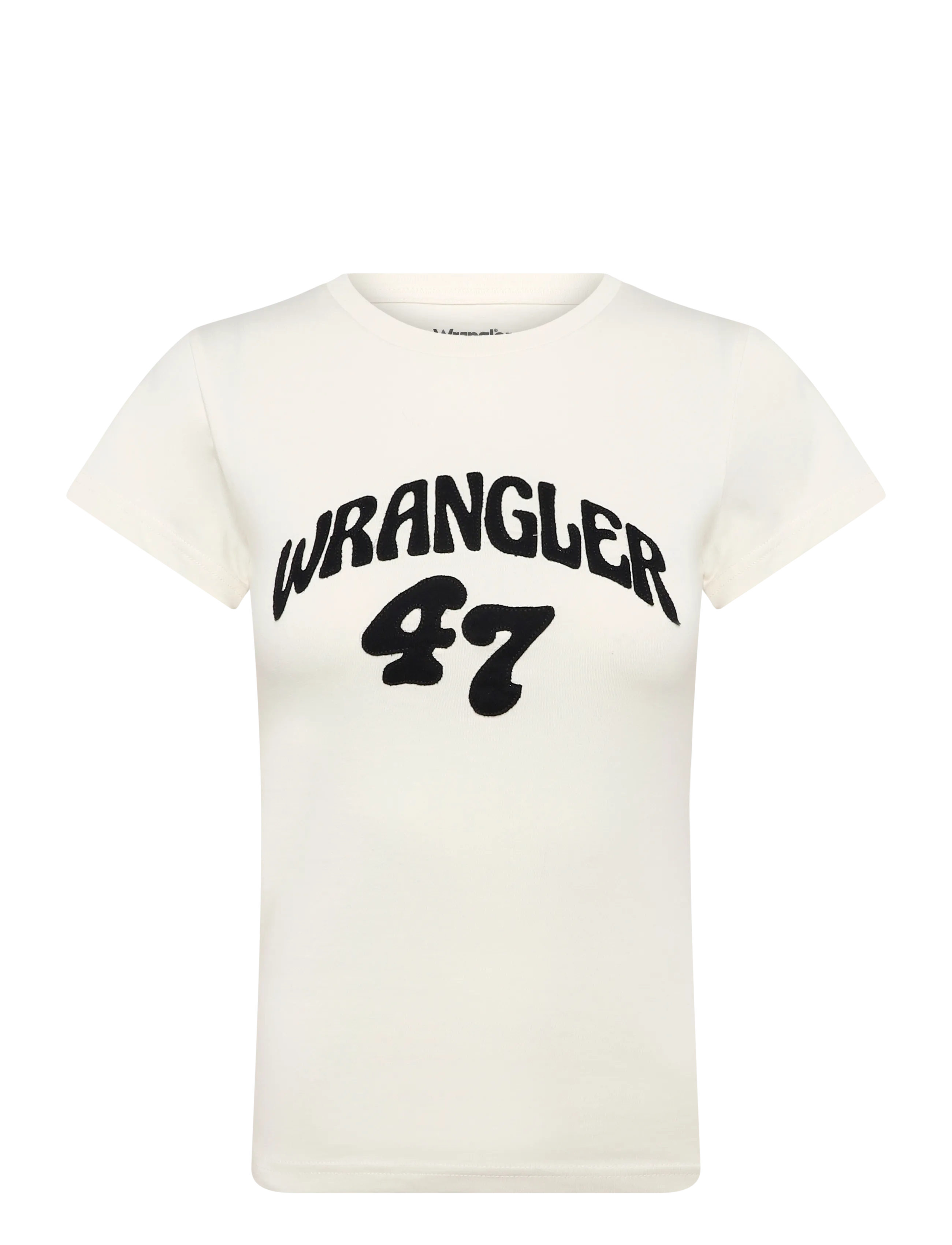 Wrangler SHRUNKEN BAND TEE - Kläder - EGRET / cream