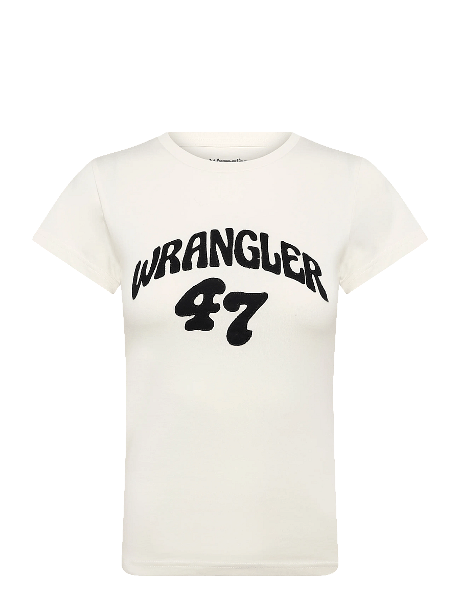 Wrangler - SHRUNKEN BAND TEE - t-shirts - egret - 0