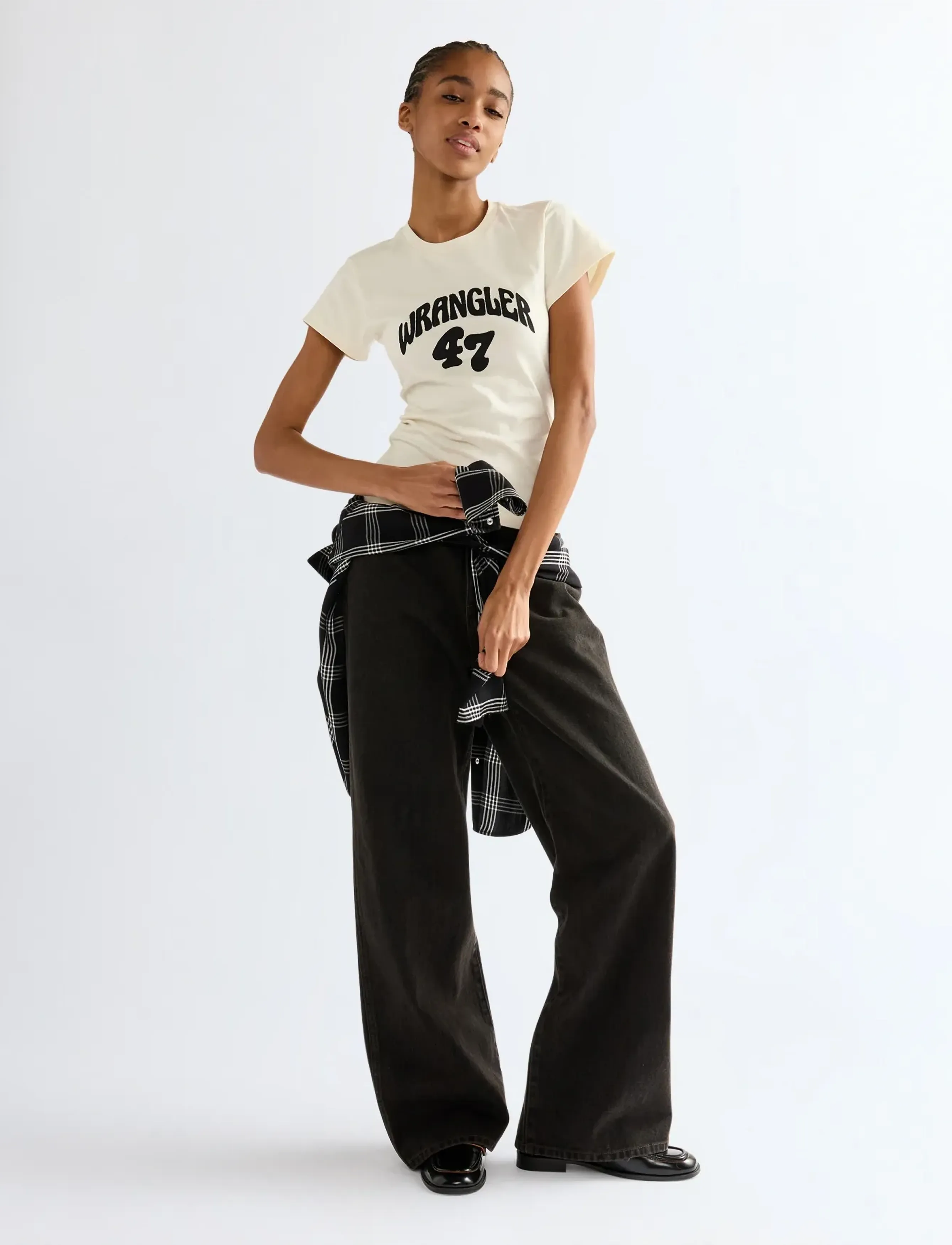 Wrangler - SHRUNKEN BAND TEE - t-shirts - egret - 3