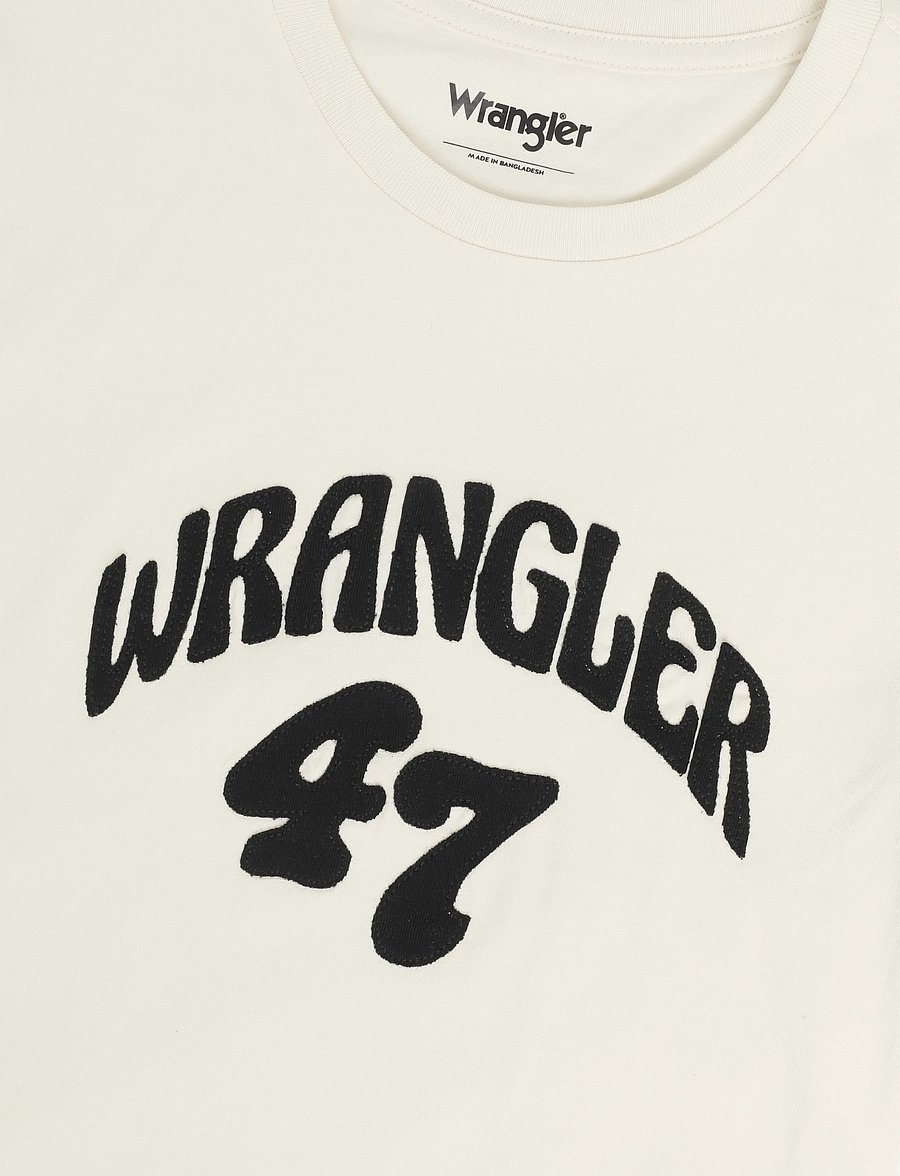 Wrangler - SHRUNKEN BAND TEE - t-shirts - egret - 2