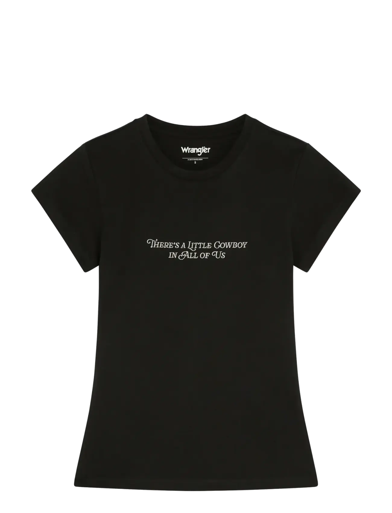 Wrangler SHRUNKEN BAND TEE - T-shirts & Toppar - JET BLACK / black