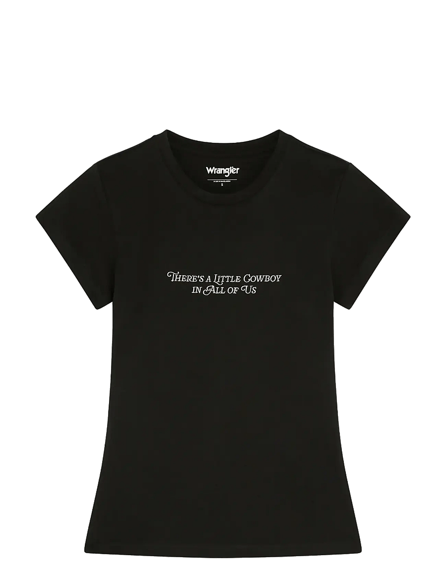 Wrangler - SHRUNKEN BAND TEE - t-shirts - jet black - 1