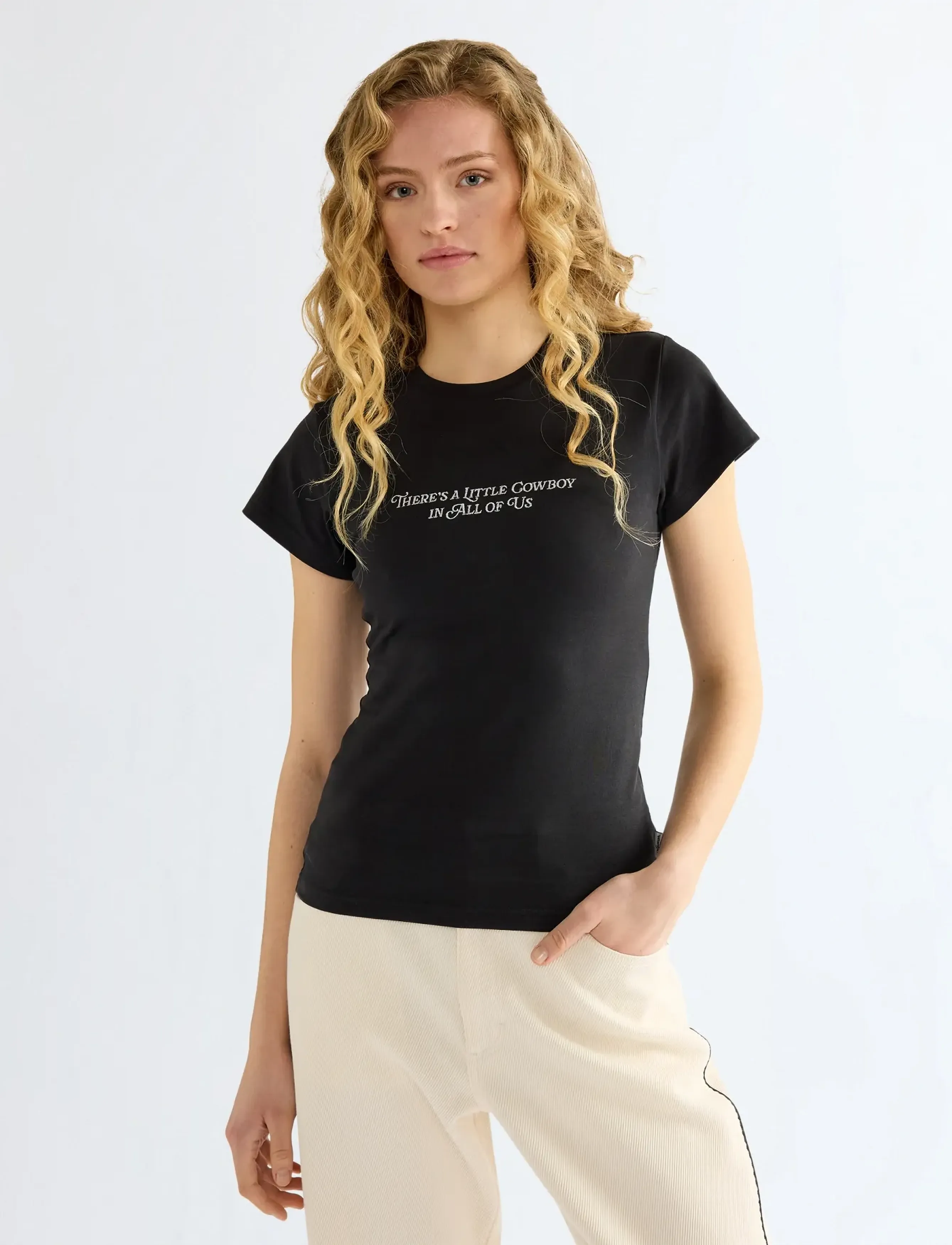 Wrangler - SHRUNKEN BAND TEE - t-shirts - jet black - 0