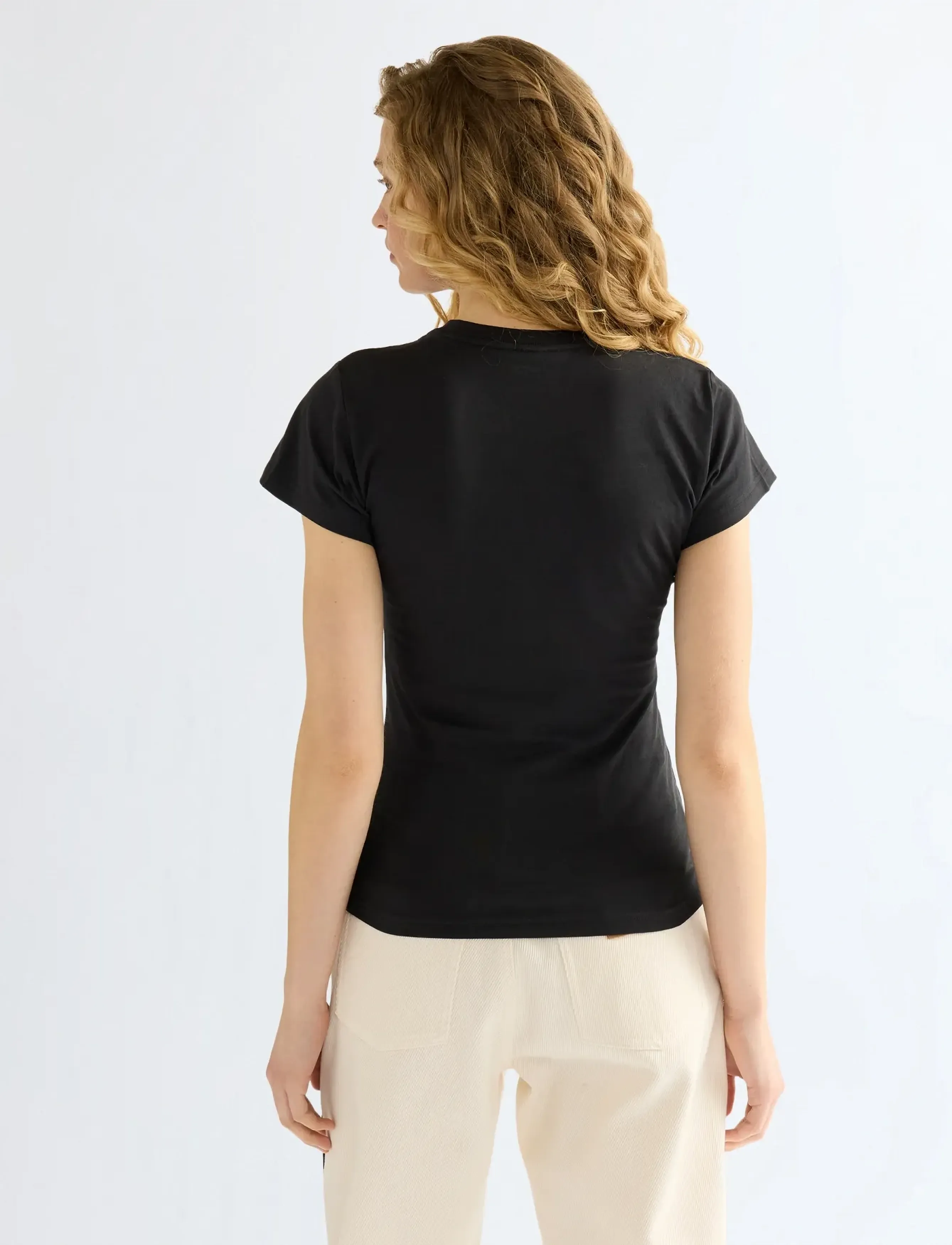 Wrangler - SHRUNKEN BAND TEE - t-shirts - jet black - 3