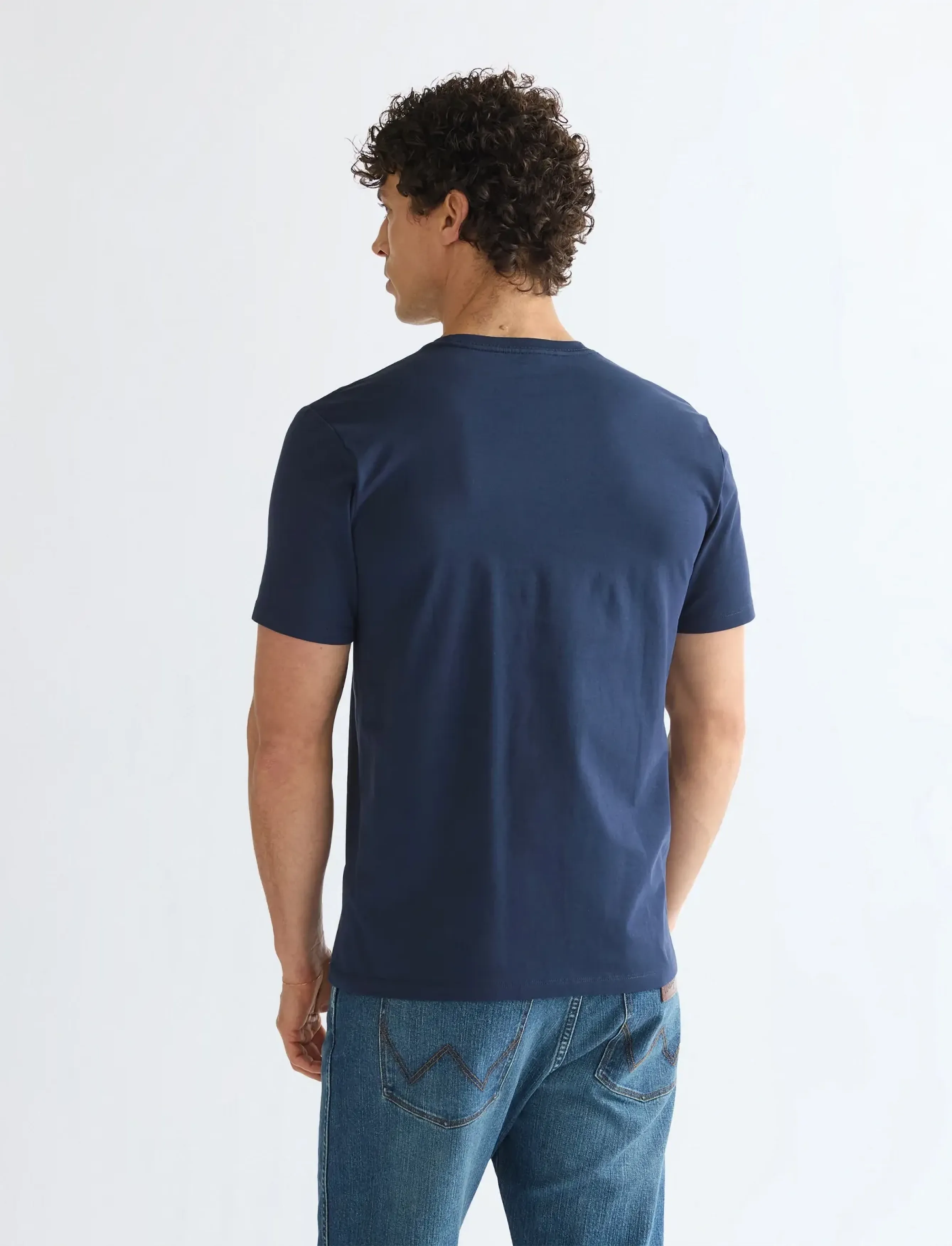 Wrangler - SMALL LOGO TEE - t-shirts - black iris - 4