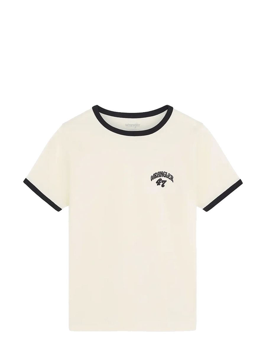 Wrangler - RINGER TEE - t-shirts - antique white - 1