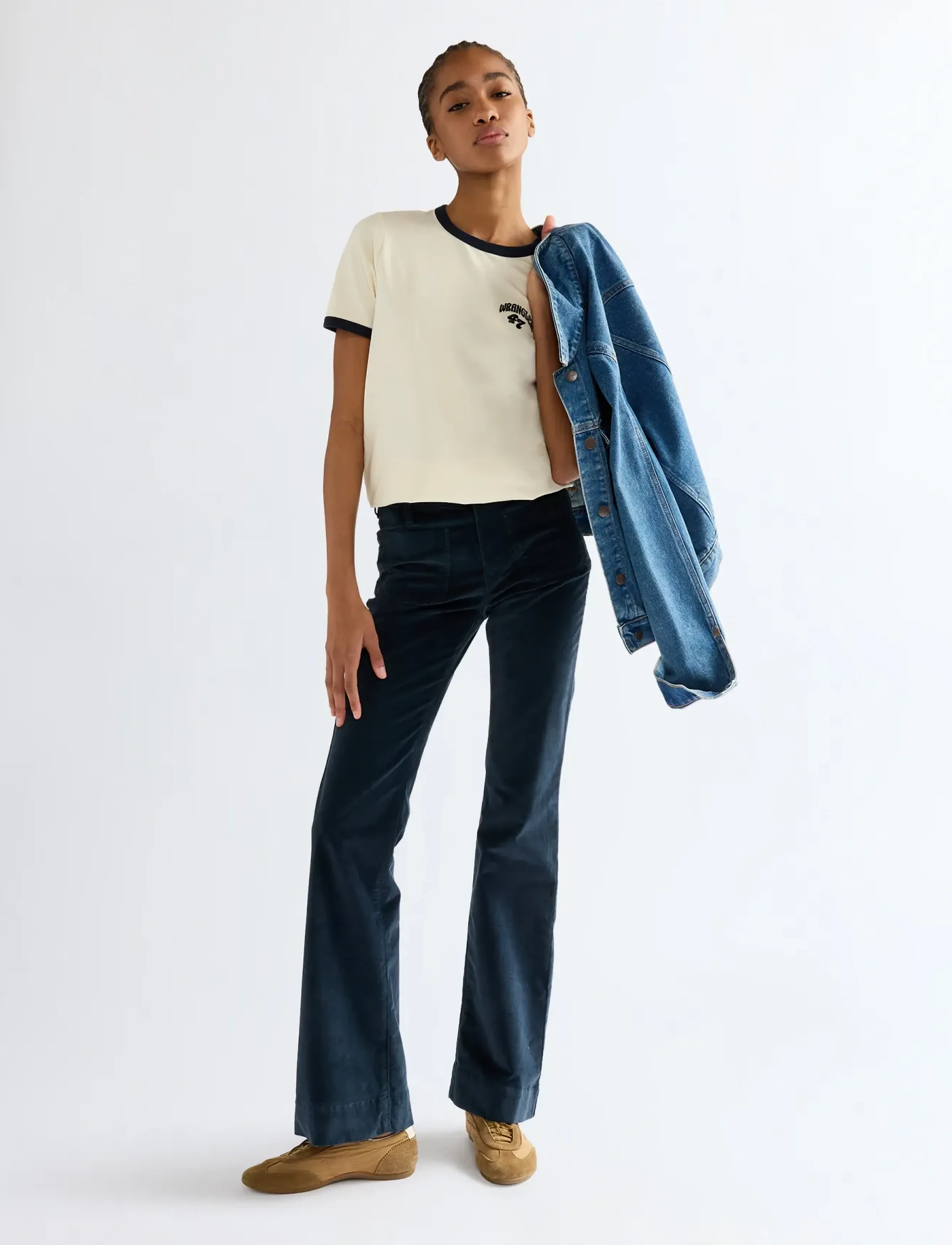 Wrangler - RINGER TEE - antique white - 3