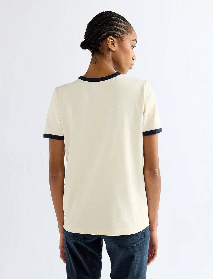 Wrangler - RINGER TEE - t-shirts - antique white - 4
