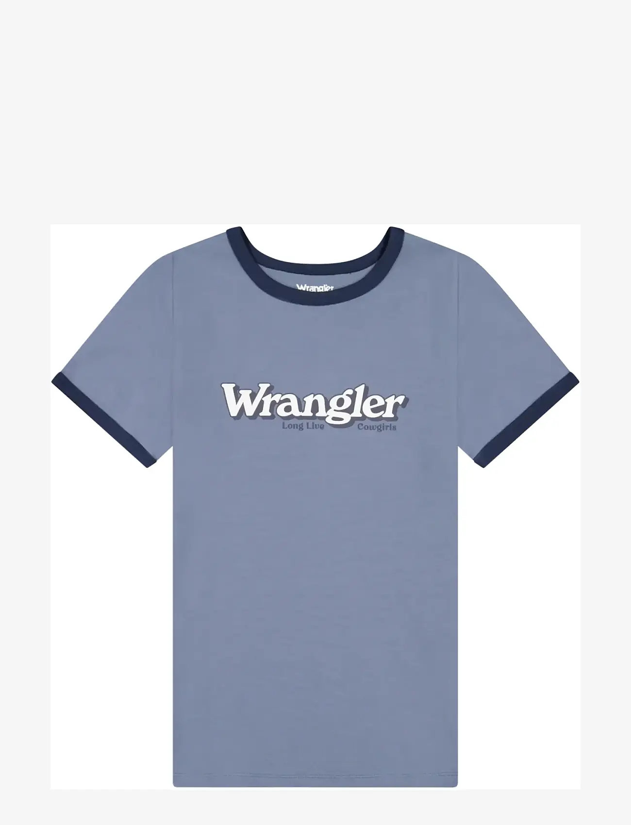 Wrangler - RINGER TEE - herbstliche kleidung - dusty blue - 1