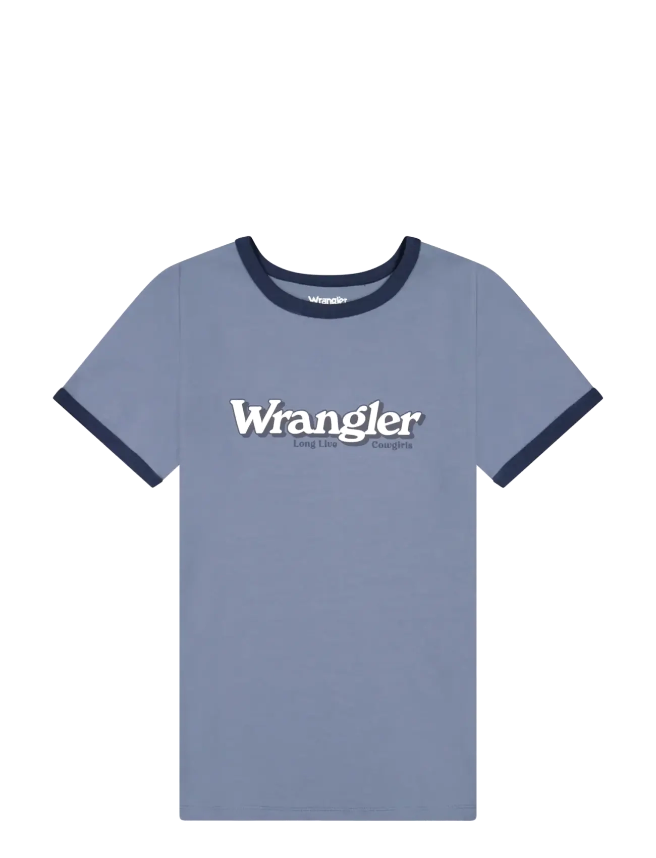 Wrangler RINGER TEE - Wrangler - DUSTY BLUE / blue