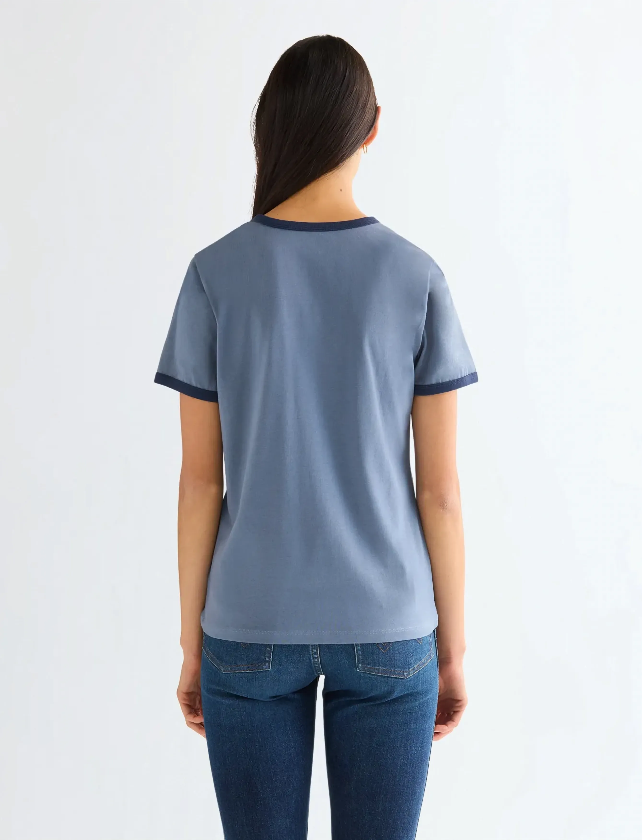 Wrangler - RINGER TEE - laveste priser - dusty blue - 3