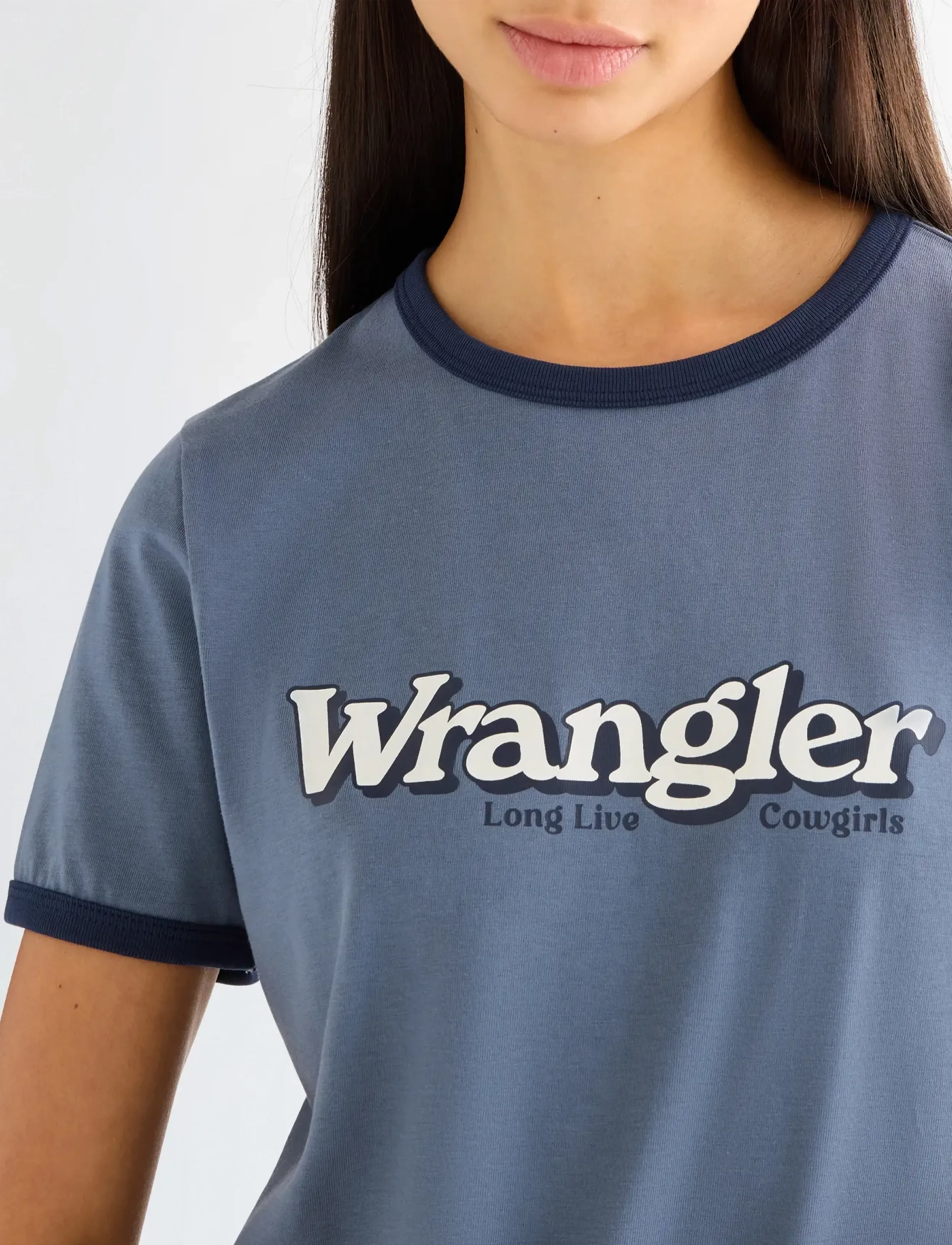 Wrangler - RINGER TEE - laveste priser - dusty blue - 5