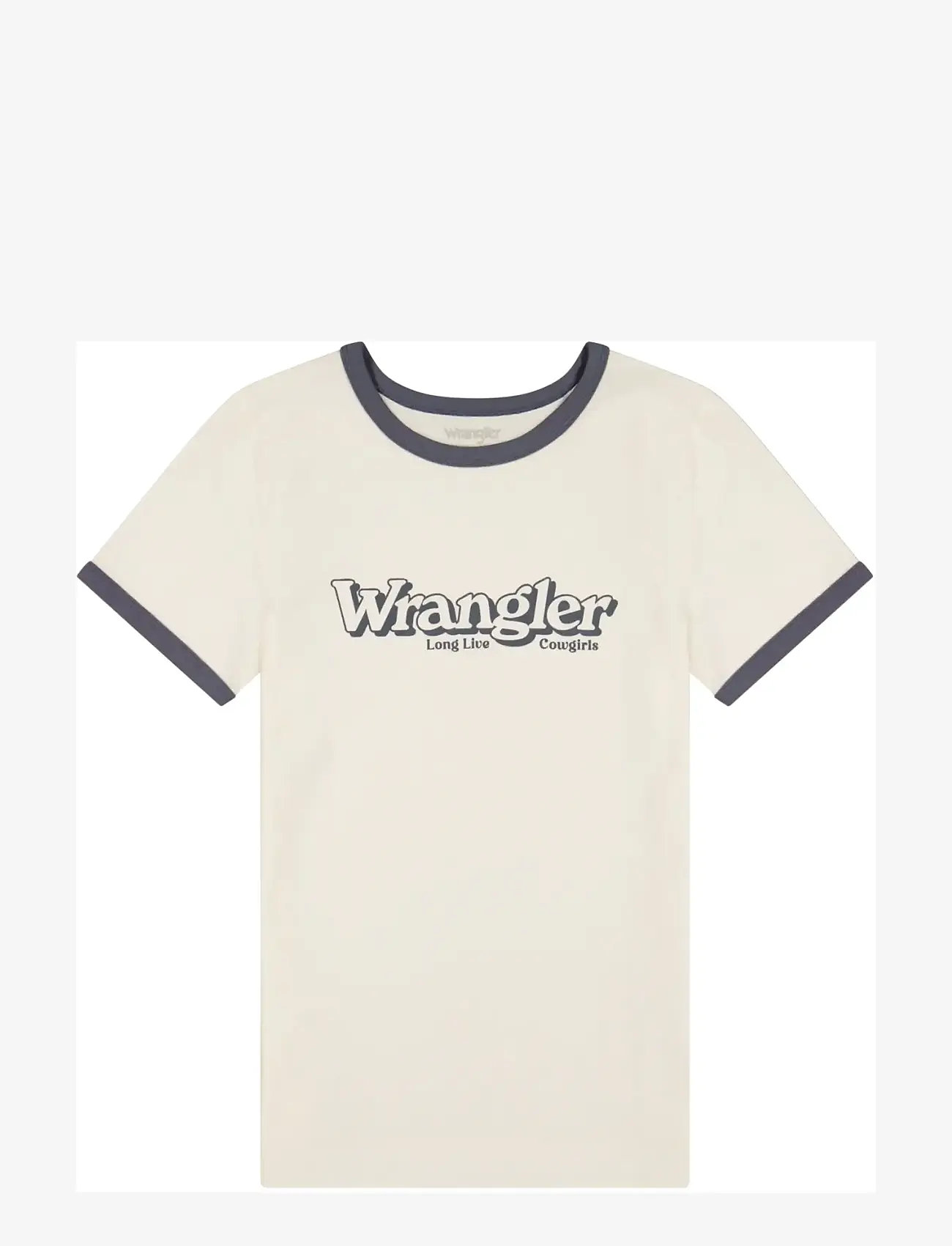 Wrangler - RINGER TEE - najniższe ceny - worn white - 1