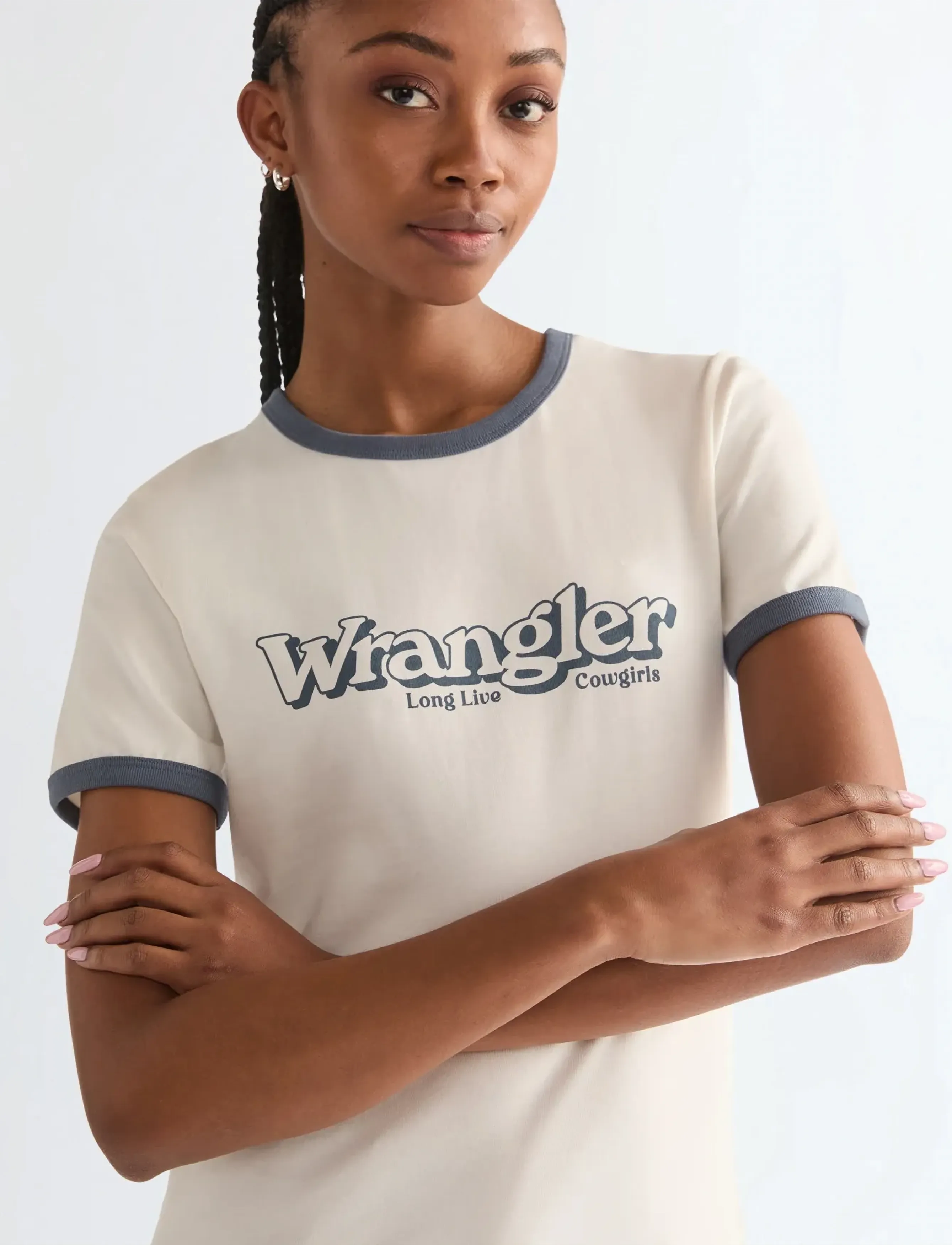 Wrangler - RINGER TEE - lägsta priserna - worn white - 5