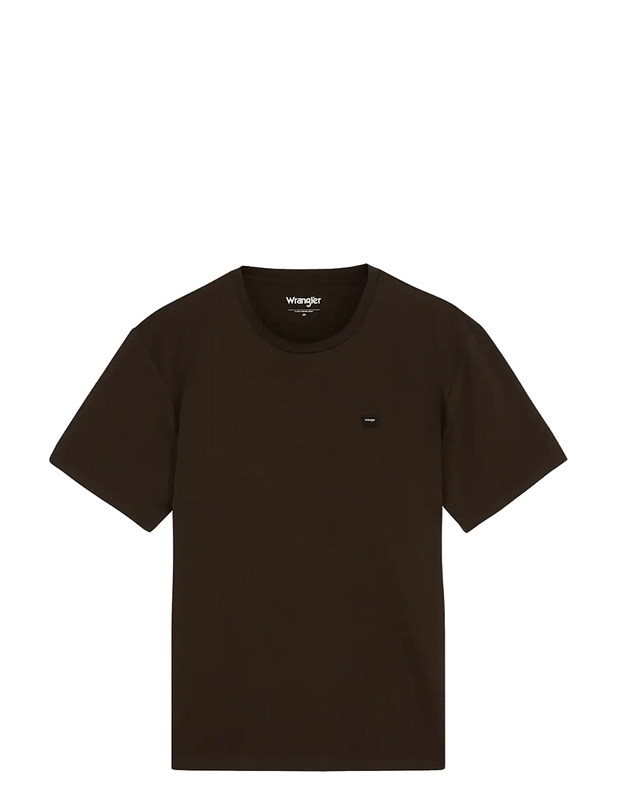 Wrangler - SIGN OFF TEE - kortärmade t-shirts - chocolate torte - 1