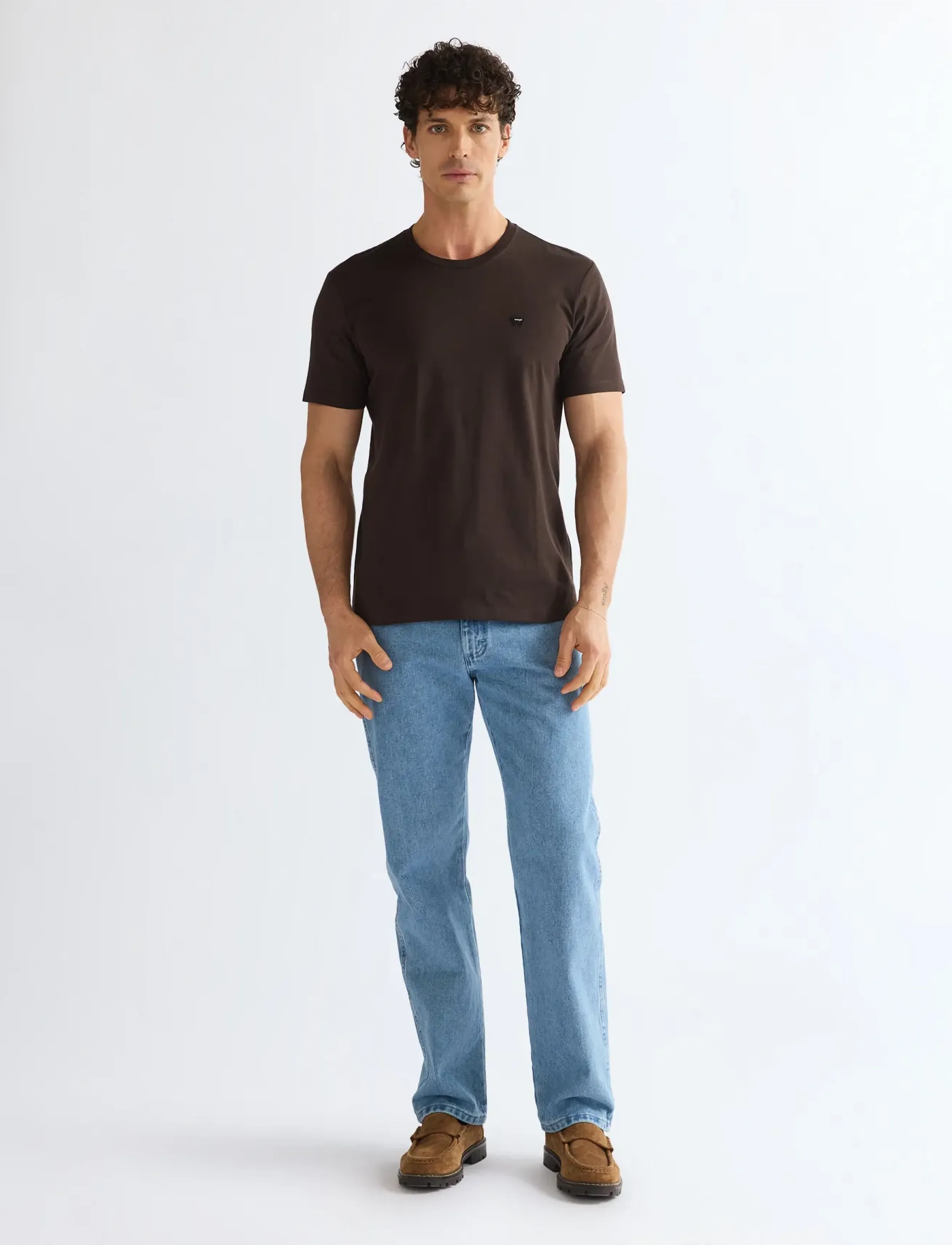Wrangler - SIGN OFF TEE - kortärmade t-shirts - chocolate torte - 3