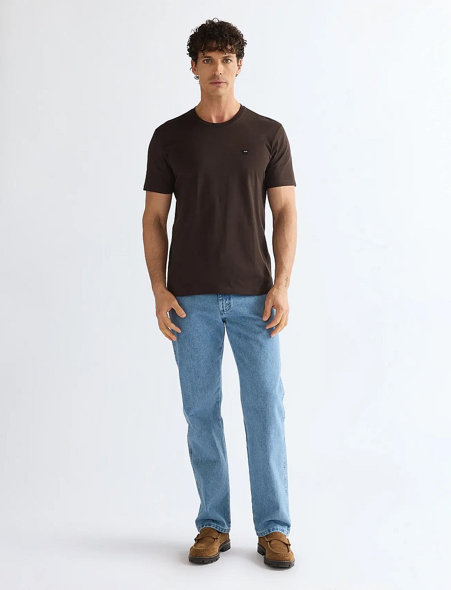Wrangler - SIGN OFF TEE - kortärmade t-shirts - chocolate torte - 3