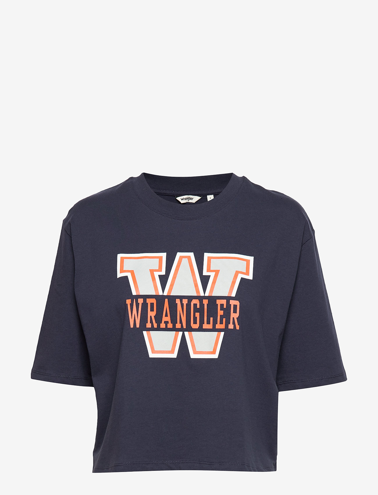 Wrangler - BOYFRIEND CROP TEE NAVY - navy - 0